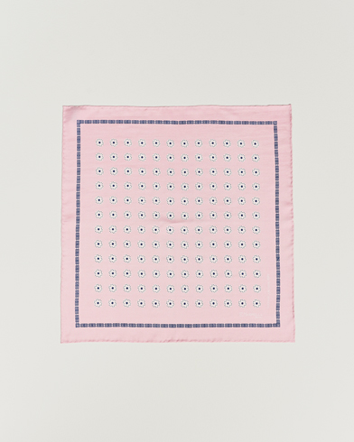 Herre | E. Marinella | E. Marinella | Printed Silk Pocket Square Pink