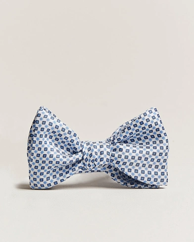 Herre | Butterfly | E. Marinella | Silk Bow Tie White/Blue