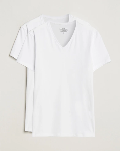 Herre | Flerpak | Bread & Boxers | 2-Pack V-Neck T-Shirt White