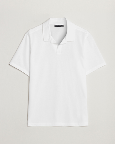 Herre | Nye produktbilleder | J.Lindeberg | Asher Open Collar Polo Shirt White