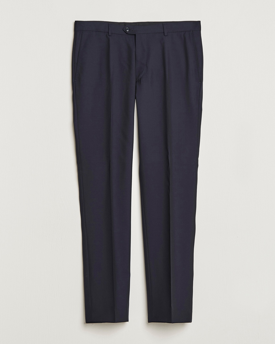 Herre | Personal Classics | Oscar Jacobson | Denz Wool Trousers Navy