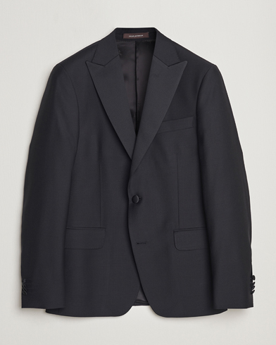 Herre | Black Tie | Oscar Jacobson | Elder Wool Tuxedo Blazer Black