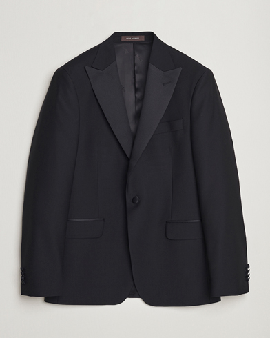Herre | Blazere & jakker | Oscar Jacobson | Frampton Wool Tuxedo Blazer Black