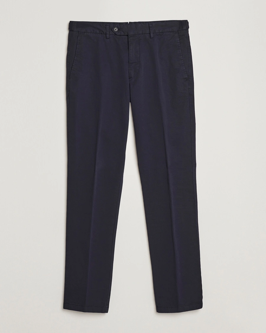 Herre | Wardrobe Basics | Oscar Jacobson | Danwick Cotton Trousers Navy