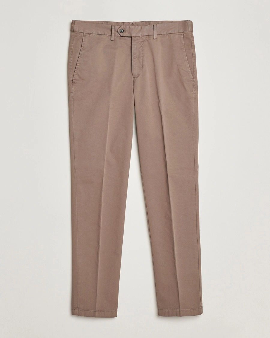 Herre | | Oscar Jacobson | Danwick Cotton Trousers Light Brown