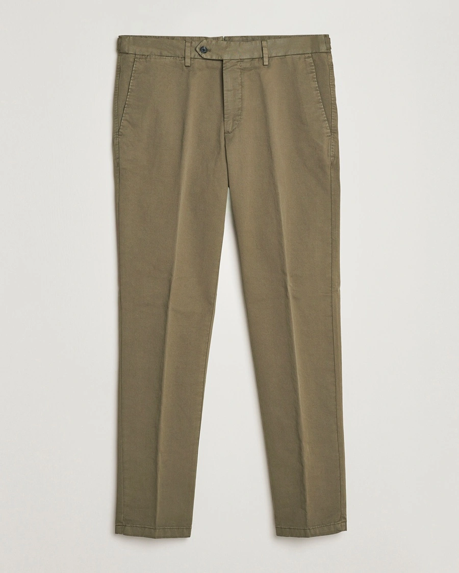Herre | | Oscar Jacobson | Danwick Cotton Trousers Olive