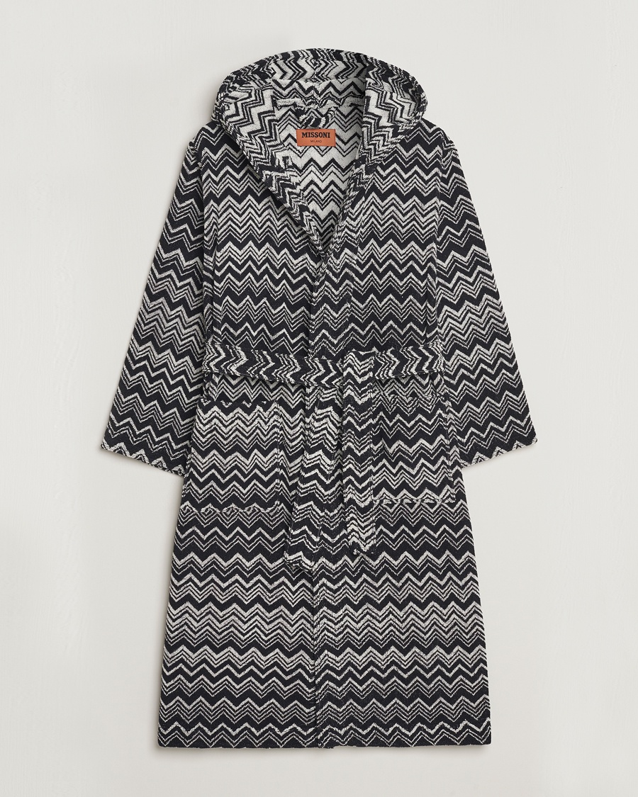 Missoni Home Keith Bathrobe Grey/Black – Sort