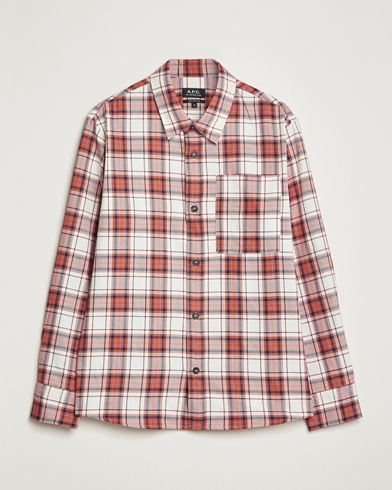 Herre | Shirt Jackets | A.P.C. | Graham Checked Overshirt Ecru/Red