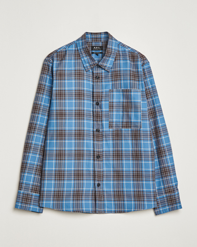 Herre | Overshirts | A.P.C. | Graham Checked Overshirt Clear Blue