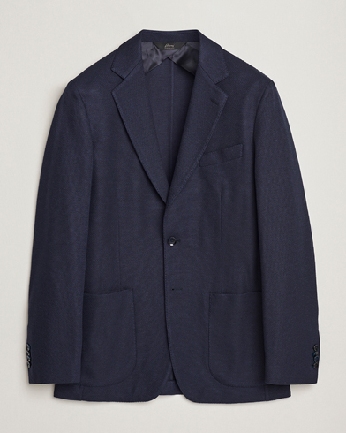 Herre | Brioni | Brioni | Wool/Silk Jacquard Jersey Blazer Navy
