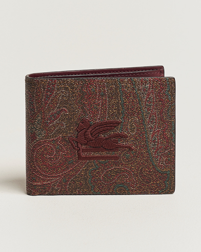 Herre | Almindelige punge | Etro | Paisley Leather Wallet Burgundy