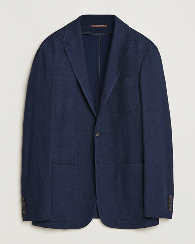 Herre | Blazere & jakker | Canali | Structured Wool Jersey Jacket Navy