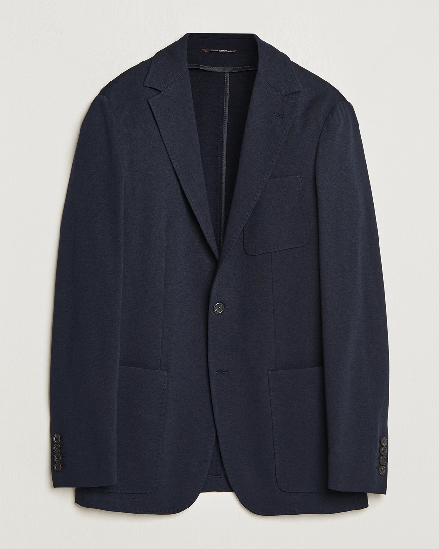 Canali Jersey Blazer Navy – Blå