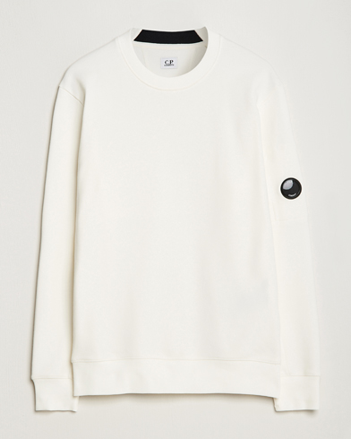 Herre | Trøjer | C.P. Company | Diagonal Raised Fleece Lens Sweatshirt White