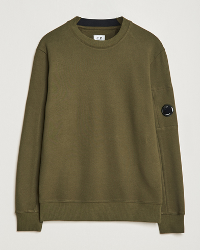 Herre | Sweatshirts | C.P. Company | Diagonal Raised Fleece Lens Sweatshirt Military Green