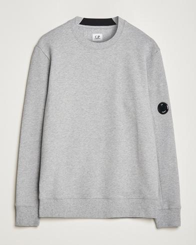 Herre | 20% udsalg | C.P. Company | Diagonal Raised Fleece Lens Sweatshirt Grey Melange