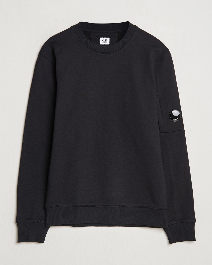 Herre | C.P. Company | C.P. Company | Diagonal Raised Fleece Lens Sweatshirt Black