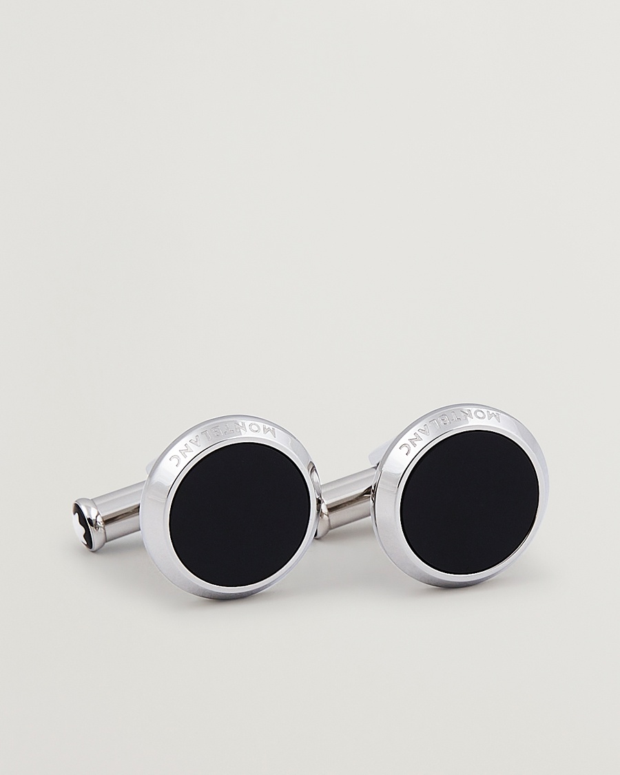 Montblanc Meisterstück Steel Cufflinks Black Onyx – Sort
