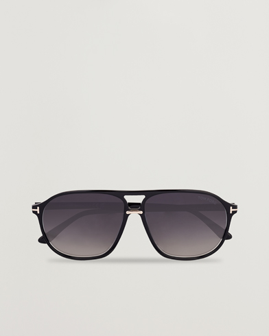 Herre | Pilotsolbriller | Tom Ford | Bruce Sunglasses Shiny Black/Gradient Smoke
