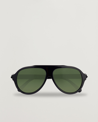 Herre | Pilotsolbriller | Moncler Lunettes | Caribb Sunglasses Shiny Black/Green