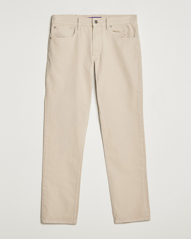 Herre | 5-pocket bukser | Ralph Lauren Purple Label | Slim Fit 5-Pocket Pants Sand
