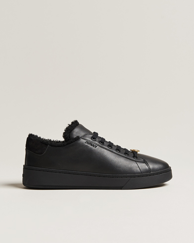 Herre | Luxury Brands | Bally | Ryver Leather Shearling Sneaker Black