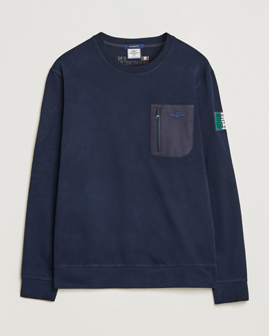Herre |  | Aeronautica Militare | Felpa Cotton Pocket Sweatshirt Dark Blue