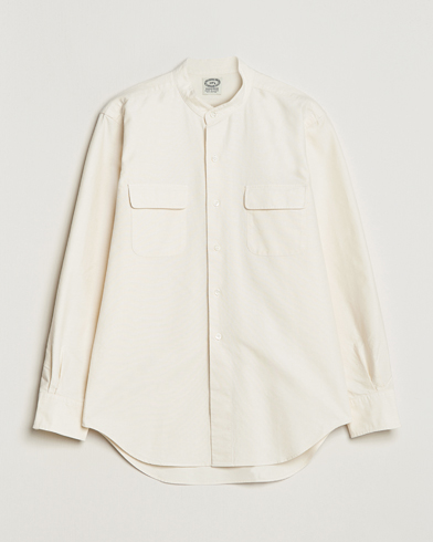 Herre |  | Kamakura Shirts | Vintage Ivy Band Collar Shirt Beige