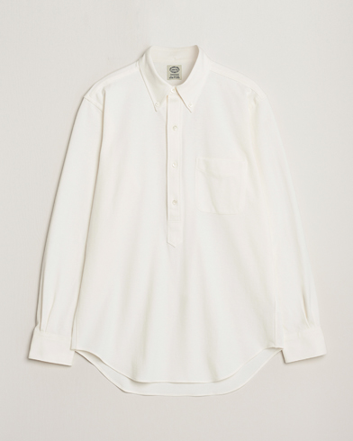 Herre |  | Kamakura Shirts | Vintage Ivy Knit Popover Shirt Off White