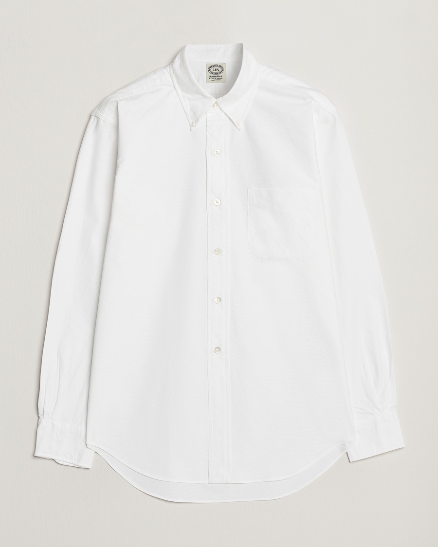 Herre | Kamakura Shirts | Kamakura Shirts | Vintage Ivy Oxford Button Down Shirt White