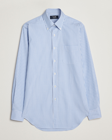 Herre |  | Kamakura Shirts | Slim Fit Oxford BD Shirt Blue Bengal Stripe