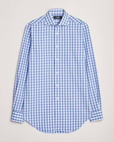 Herre | Kamakura Shirts | Kamakura Shirts | Slim Fit Broadcloth Spread Shirt Blue Gingham