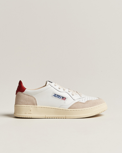 Herre | Nye varemærker | Autry | Medalist Low Leather/Suede Sneaker White/Red