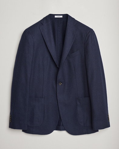 Herre | Blazere & jakker | Boglioli | K Jacket Washed Flannel Blazer Navy