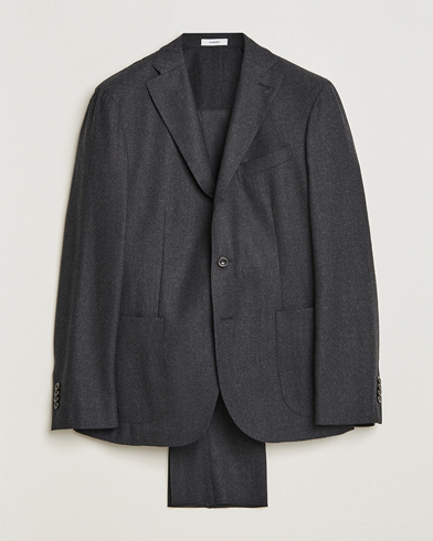 Herre | Jakkesæt | Boglioli | K Jacket Light Flannel Suit Dark Grey