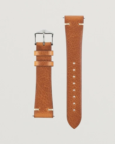 Herre | Urremme | HIRSCH | Bagnore Vintage Leather Watch Strap Golden Brown