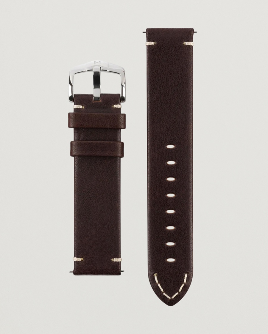 HIRSCH Ranger Retro Leather Watch Strap Brown – Brun