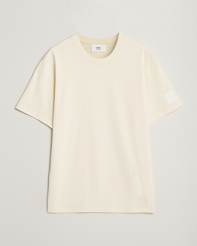 Herre | Kortærmede t-shirts | AMI | Fade Out Crew Neck T-Shirt Ivory