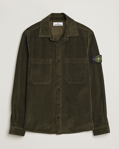 Herre | Shirt Jackets | Stone Island | Garment Dyed Corduroy Overshirt Olive