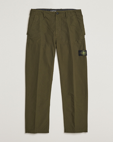 Herre | Pæne bukser | Stone Island | Garment Dyed Ripstop Trousers Olive