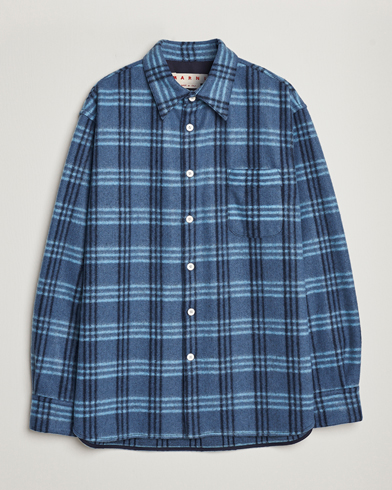Herre | Shirt Jackets | Marni | Check Pile Flannel Overshirt Opal