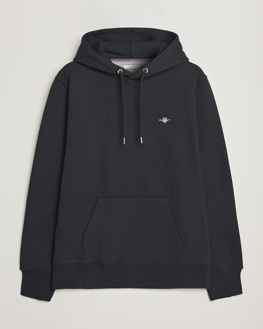 Gant Original Shield Logo Hoodie Black – Sort