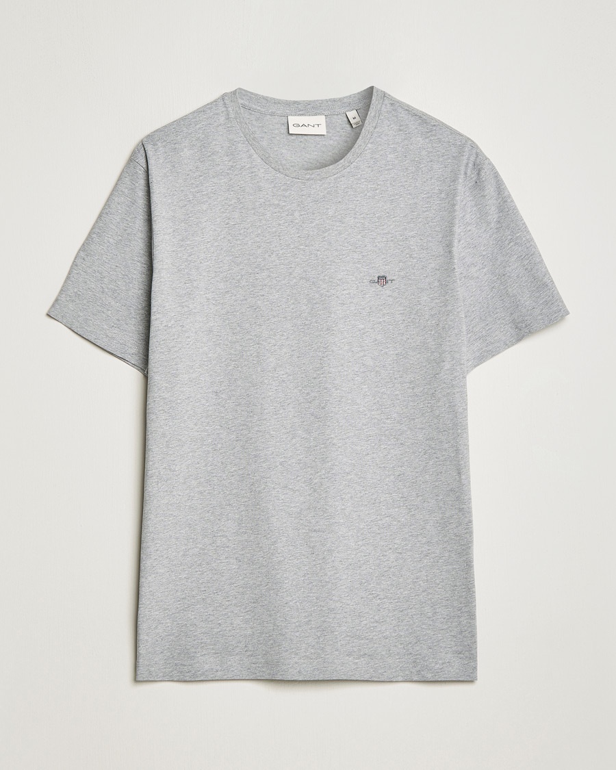 Gant The Original Solid T-Shirt Grey Melange – Grå