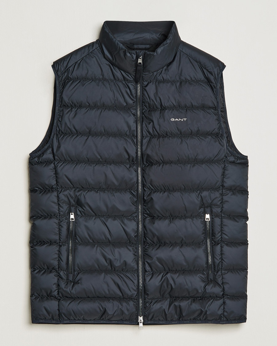 Gant The Light Down Gilet Black – Sort