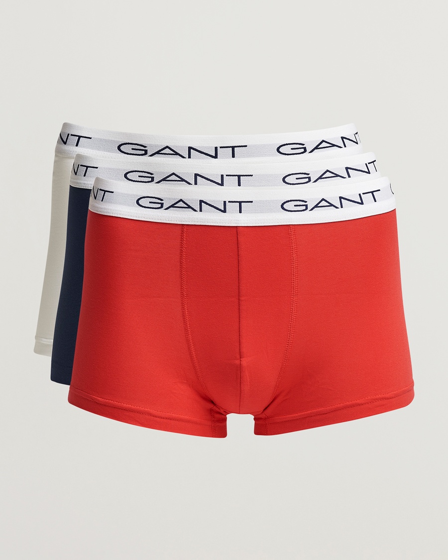 Herre | Afdelinger | GANT | 3-Pack Trunk Boxer Red/Navy/White