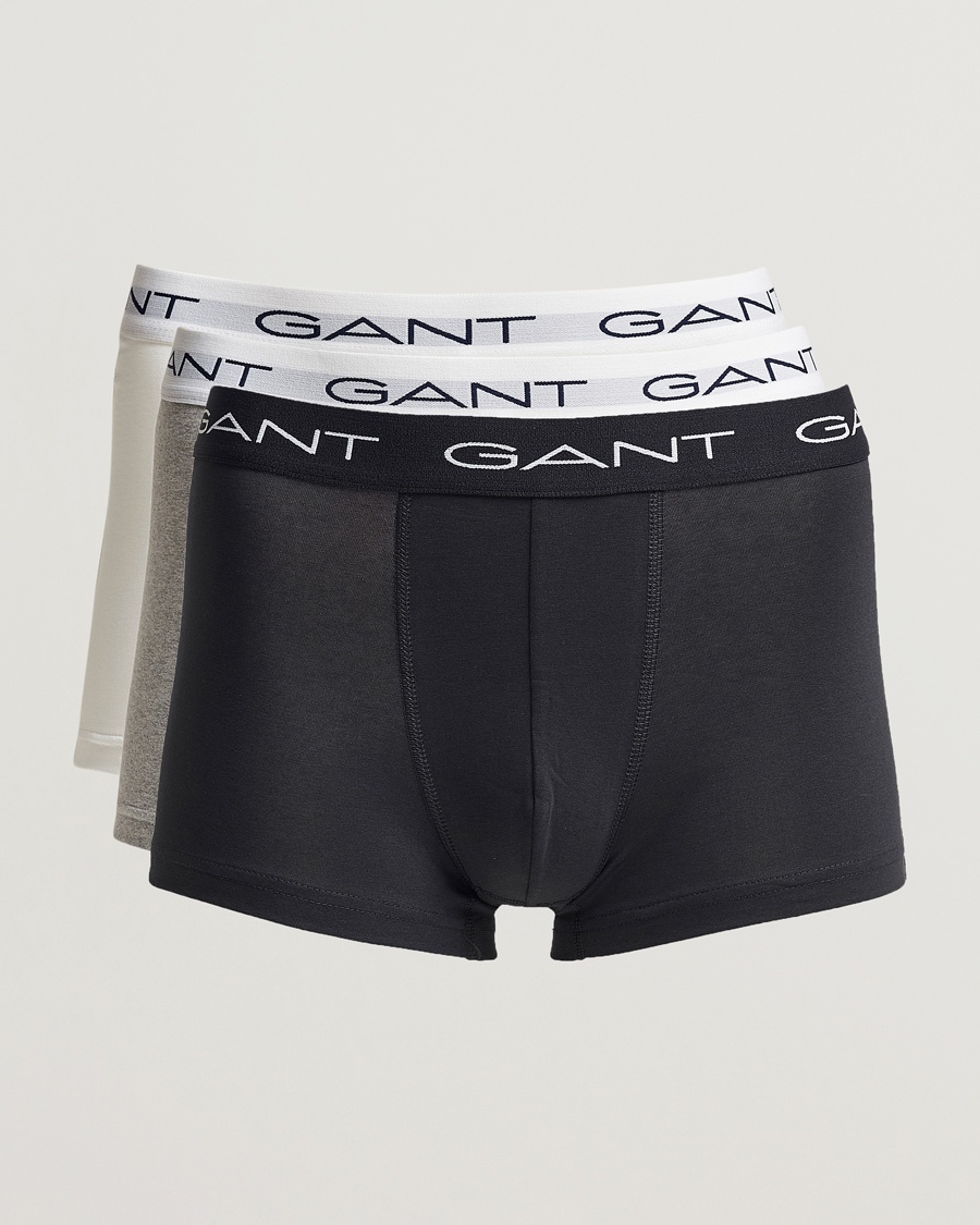 Herre | Afdelinger | GANT | 3-Pack Trunk Boxer White/Black/Grey