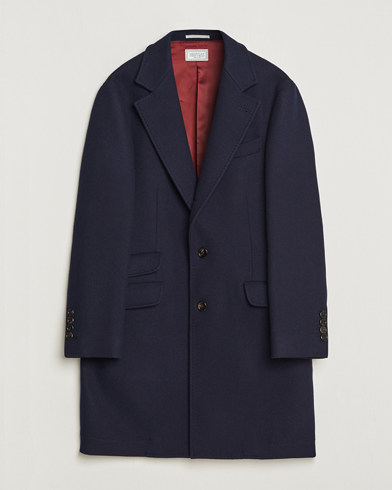Herre | Formelle jakker | Brunello Cucinelli | Wool/Cashmere Single Breasted Coat Navy