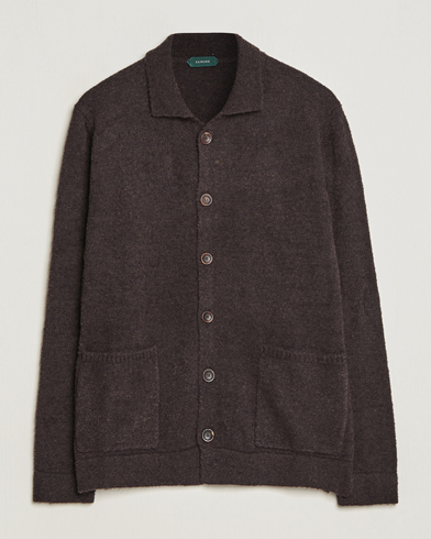 Herre | Zanone | Zanone | Boucle Wool Chore Jacket Dark Brown