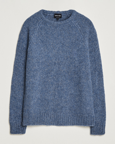 Herre | Pullovers med rund hals | Giorgio Armani | Alpaca Wool Sweater Light Blue