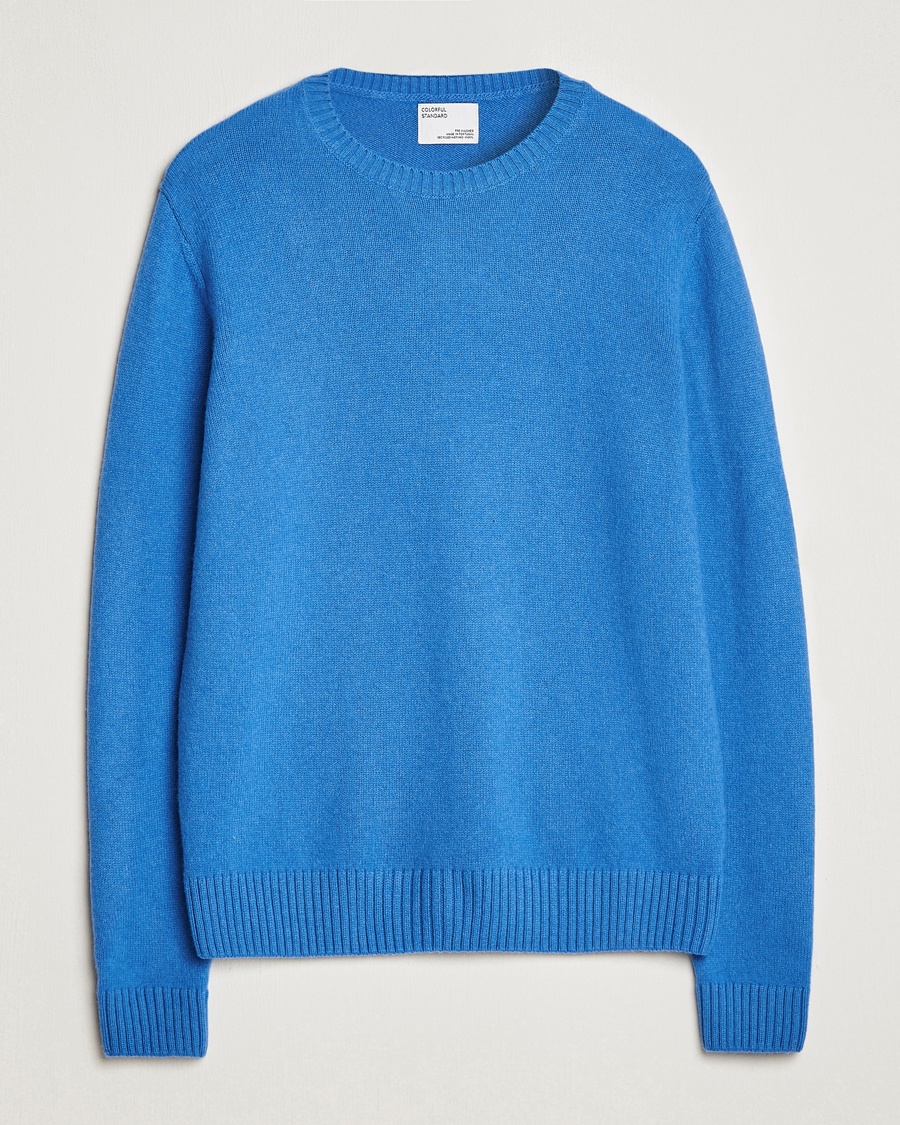 Colorful Standard Classic Merino Wool Crew Neck Pacific Blue – Blå